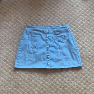 Kendall and Kylie Button Down Denim Skirt